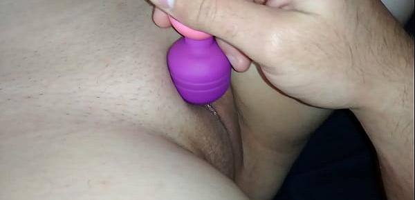  Daddy uses a Huge Vibrator on my Tight Wet Pussy - REAL AMATEURS